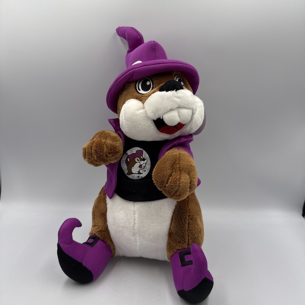 NWT Buc-ee's Halloween 2025 Purple Witch Wizard Bucees Beaver 11" Plush